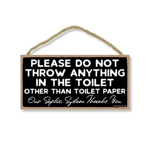 Bathroom Wooden Sign