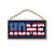 Home American Flag - 5 x 10 inch Hanging, Wall Art, Decorative Wood Sign, American Flag Wall Decor