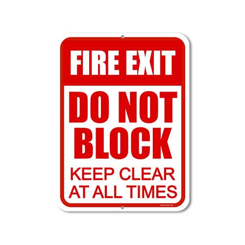 Business Fire Exit Signs