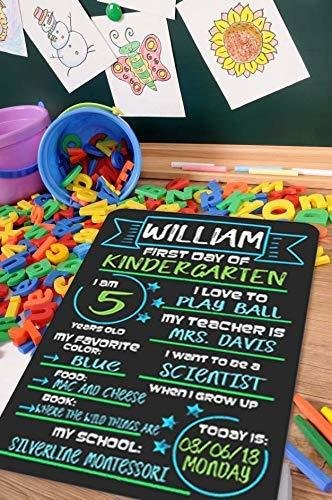 Reusable Photo Prop Signs First & Last Day of School Chalkboard Style ...