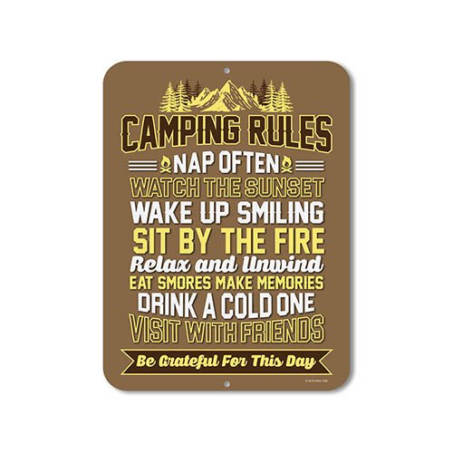 Funny Camping Signs