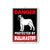Danger Protected by Bull Mastiff - 9 x 12 Inch Pre-Drilled Aluminum Danger Warning Beware of Dog Sign
