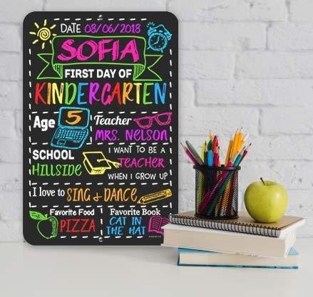 Colorful First and Last Day of School