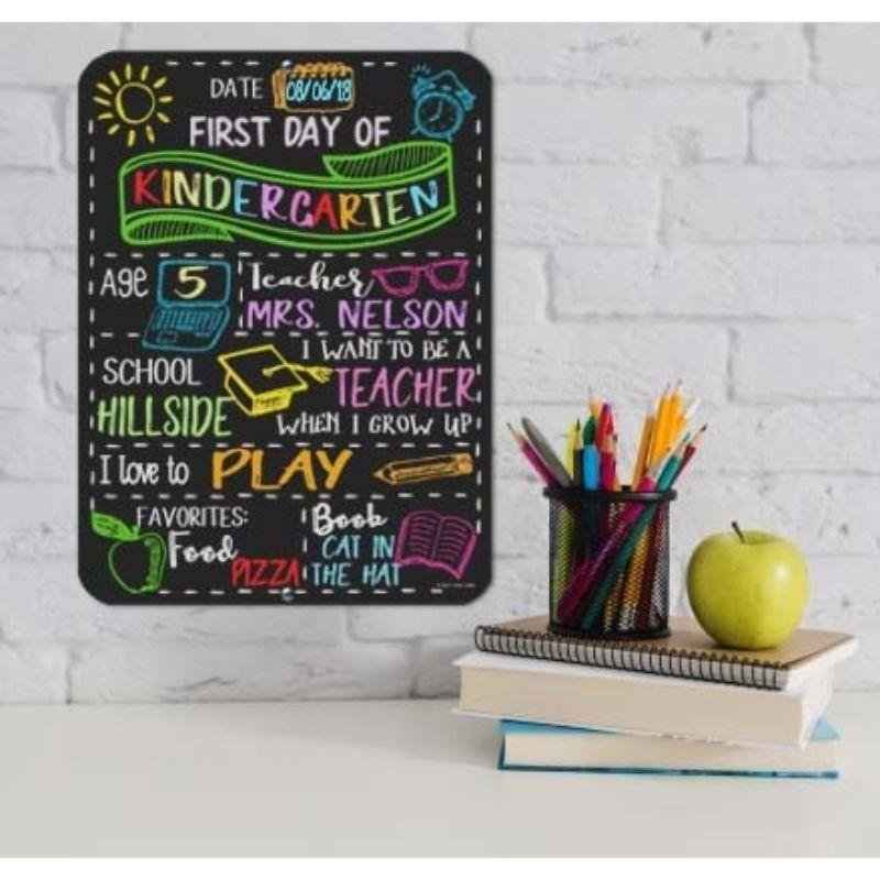 First Day Chalkboard Sign