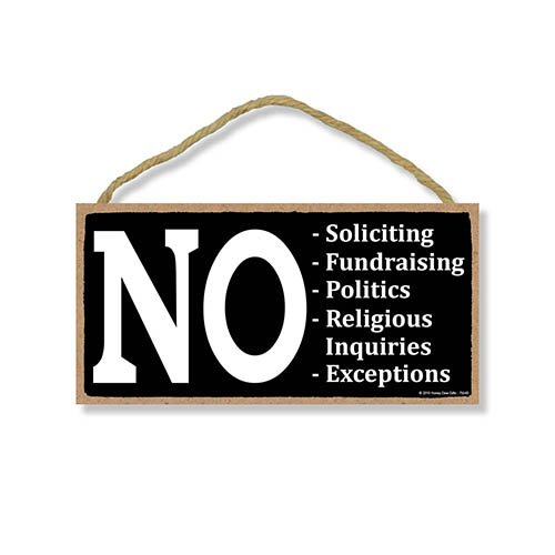No Soliciting Door Sign