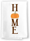 Honey Dew Gifts, Home with Pumpkin Design, Flour Sack Towel, 27 Inch by 27 Inch, 100% Cotton, Cute Hand Towels, Fall Handtowels, Fall Towel, Pumpkin Decor, Decorative Hand Towels