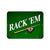 Rack 'Em 9 x 12 inch Metal Aluminum Novelty Metal Sign Decor, Game Room Decor, Pool Room Decor