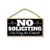 No Soliciting See Dog for Details- 5 x 10 inch Hanging Funny Signs Decor, Wall Art, Decorative Wood Sign Home Decor, Funny No Soliciting Sign