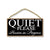Black Quiet Please Session in Progress - 5 x 10 inch Hanging Door Sign for Office, Salon, or Commerical Use