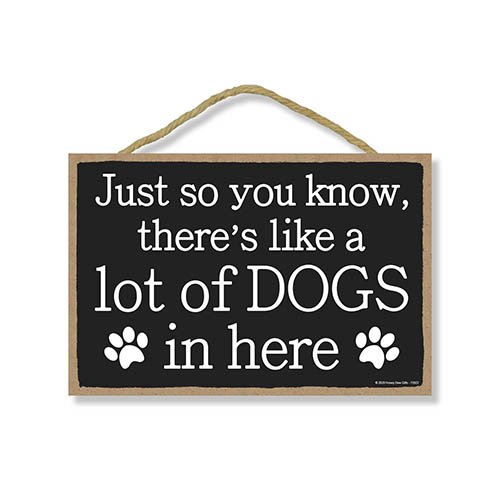 Wooden Door Dog Sign