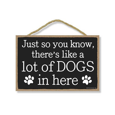 Wooden Door Dog Sign
