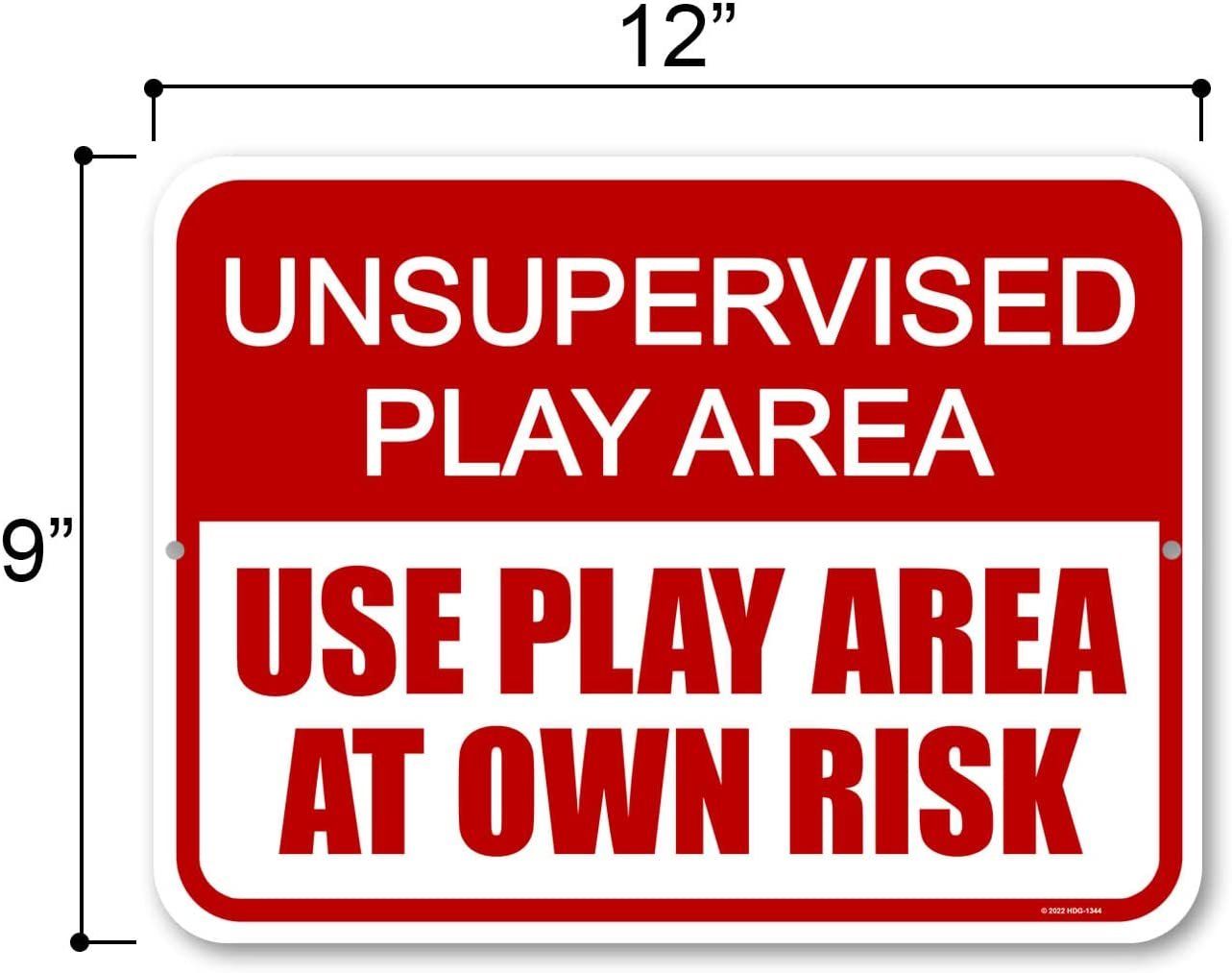 Pool Unsupervised Sign Honey Dew Gifts, Unsupervised Play Area Use Play Area at Your Own Risk