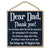 Dear Dad Thank You 10 inch x 10 inch Hanging Wall Decor, Decorative Wood Sign, Best Dad Gifts, Father's Day Gifts
