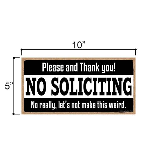 No Soliciting Sign