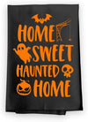Honey Dew Gifts, Home Sweet Haunted Home, Flour Sack Towel, 27 inch by 27 inch, 100% Cotton, Halloween Kitchen Towels, Halloween Towels,, Halloween Kitchen, Funny Kitchen Towels, Gifts for Halloween