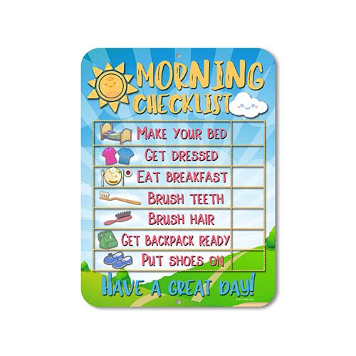 Daily Morning Routine Reward Chart