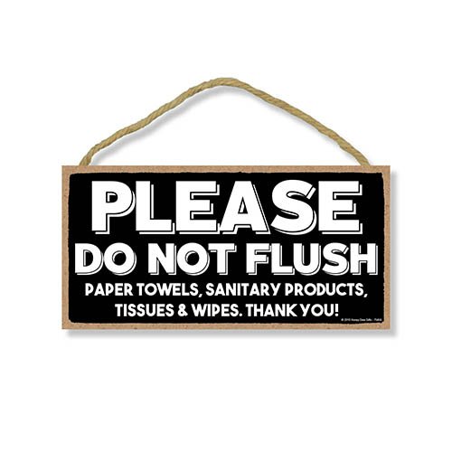 Bathroom Wooden Sign