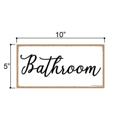 Bathroom Wooden Sign
