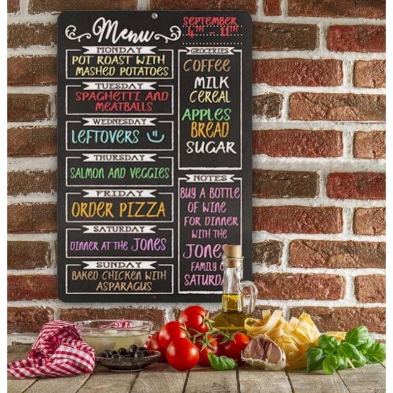 Chalkboard Style Menu Board