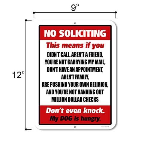 No Soliciting Sign for House