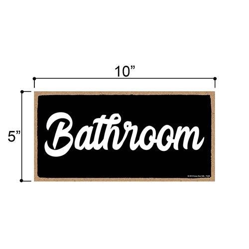 Bathroom Wooden Sign