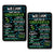 First and Last Day of School ( Set of 2 ) Blue and Green Chalkboard Style Photo Prop Tin Signs 12 x 18 inch - Reusable Easy Clean Back to School, Customizable with Liquid Chalk Markers (Not Included)