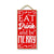 Eat Drink and Be Merry - 5 x 10 inch Hanging Christmas Signs, Wall Art, Decorative Wood Sign, Christmas Decor