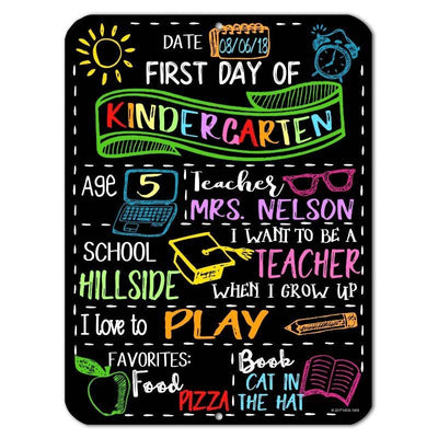 First Day Chalkboard Sign