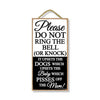 Do Not Ring Bell Sign