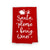 Santa Please Bring Wine Flour Sack Towel, 27 inch by 27 inch, Multi-Purpose Towel, Christmas Decor, Santa Towels