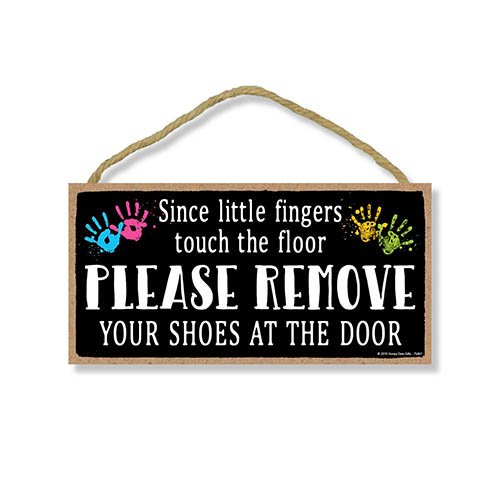 Remove Shoes Sign