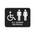 All Gender Restroom Sign - 9 x 12 Inch Metal Aluminum Signs for Business, Handicap Sign, Bathroom Signs,  Made in The USA