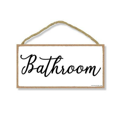 Bathroom Wooden Sign