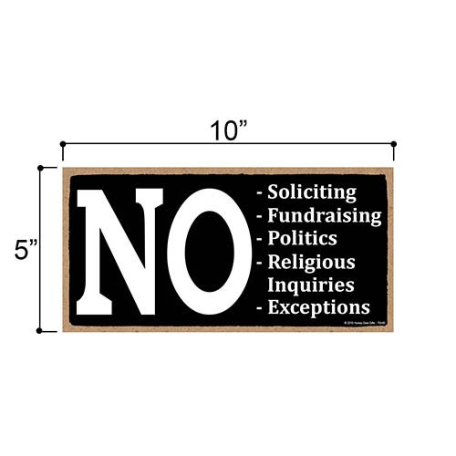 No Soliciting Door Sign