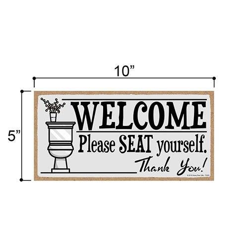 Seat Yourself Funny Toilet Sign