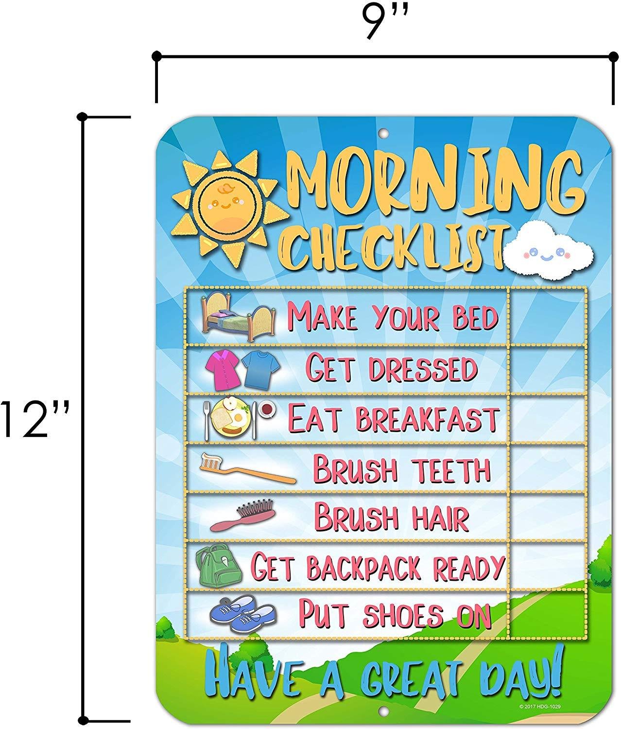 Daily Morning and Bedtime Routine Reward Chart